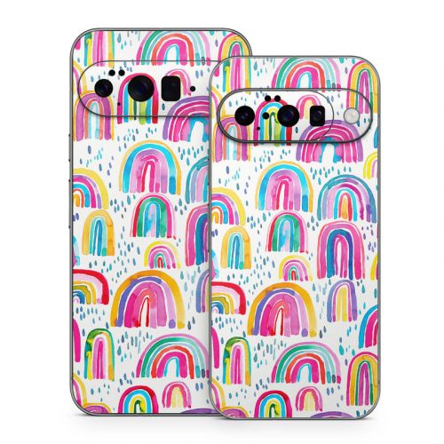 Watercolor Rainbows Google Pixel 10 Series Skin
