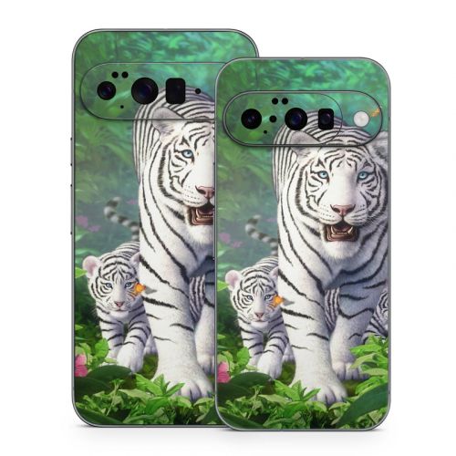 White Tigers Google Pixel 10 Series Skin