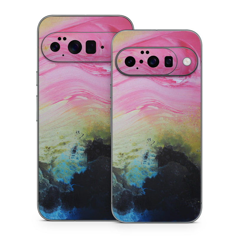 Google Pixel 10 Series Skin design of Painting, Modern art, Acrylic paint, Art, Pink, Watercolor paint, Visual arts, Paint, Artwork, Magenta, with pink, yellow, orange, blue, black, red colors