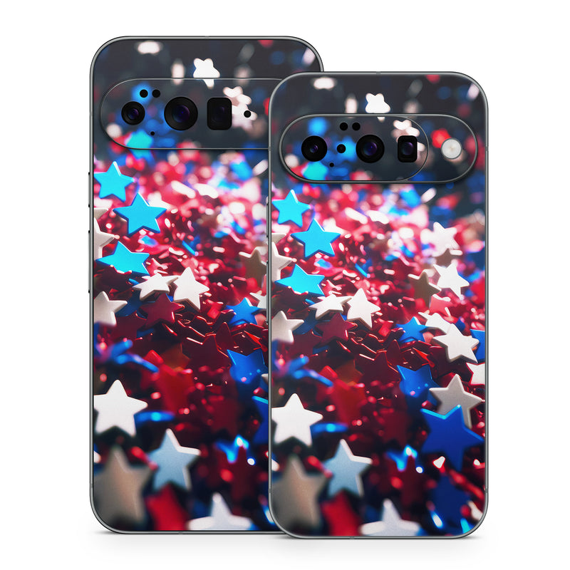 Google Pixel 10 Series Skin design of Colorfulness, Petal, Plant, Magenta, Font, Electric blue, Event, Close-up, Macro photography, Flowering plant, with red, blue, white, black colors