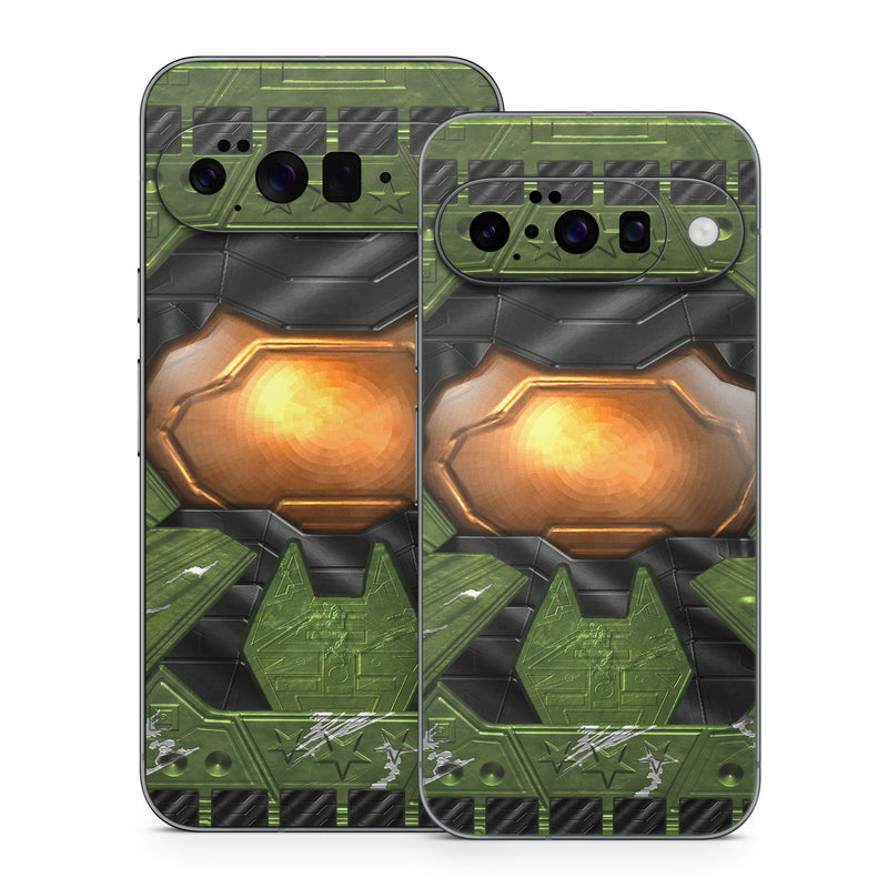 Google Pixel 10 Series Skin design of Green, Fictional character, Games, Fiction, Pc game, Illustration, Strategy video game, Digital compositing, Art, Screenshot, with green, yellow, orange, black colors