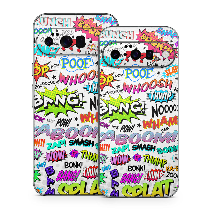 Google Pixel 10 Series Skin design of Text, Font, Line, Graphics, Art, Graphic design, with gray, white, red, blue, black colors