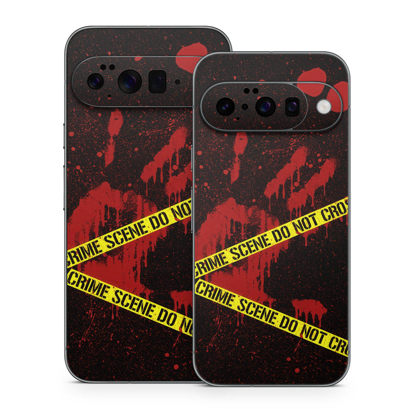 Google Pixel 10 Series Skin design of Red, Black, Font, Text, Logo, Graphics, Graphic design, Room, Carmine, Fictional character, with black, red, green colors