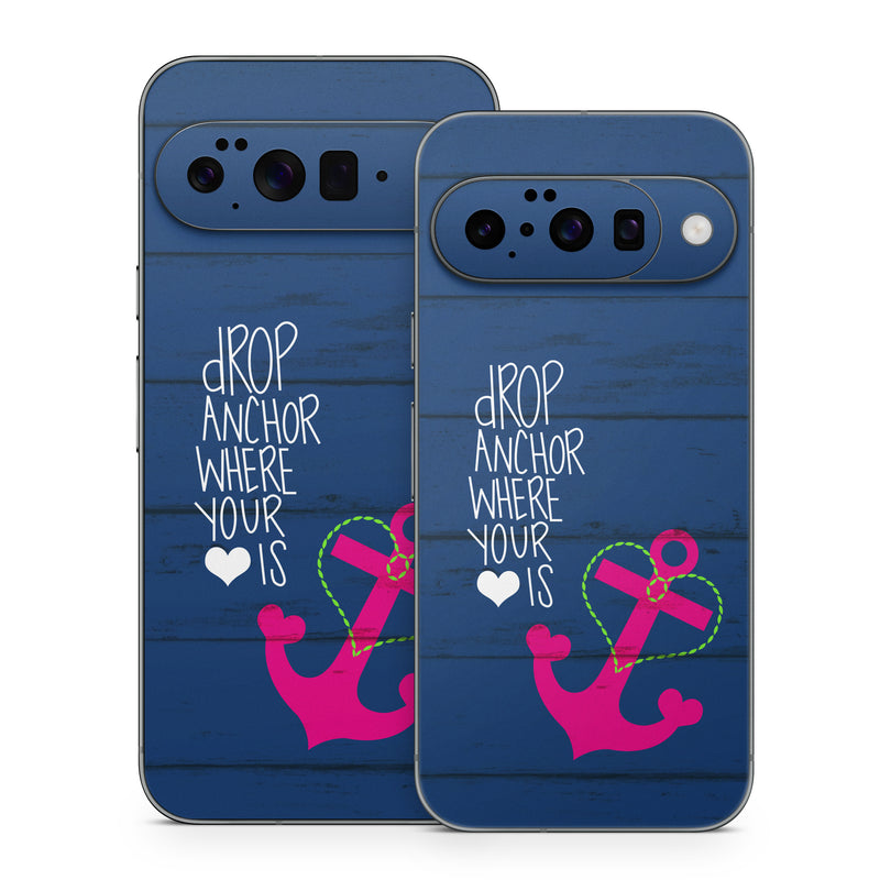 Google Pixel 10 Series Skin design of Font, Text, Love, Heart, Illustration, Anchor, Graphic design, Gesture, with black, purple, gray, red, blue, white colors