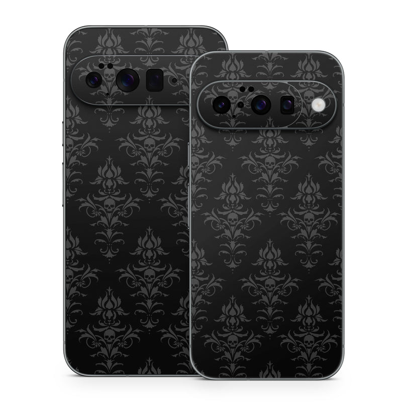 Google Pixel 10 Series Skin design of Black, Pattern, Design, Monochrome, Black-and-white, Darkness, Monochrome photography, Symmetry, with black, gray colors