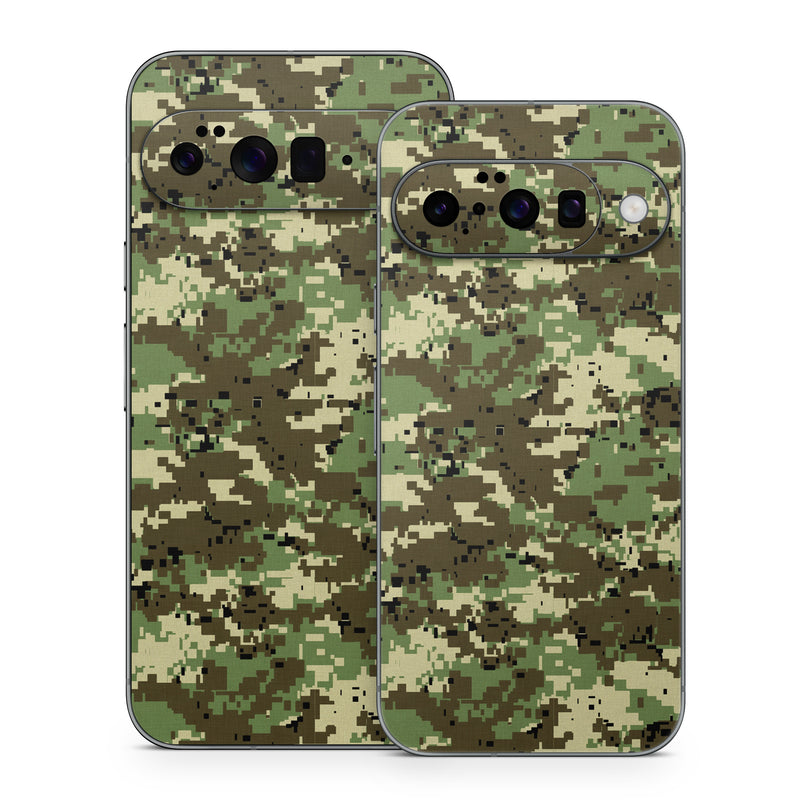 Google Pixel 10 Series Skin design of Military camouflage, Pattern, Camouflage, Green, Uniform, Clothing, Design, Military uniform, with black, gray, green colors