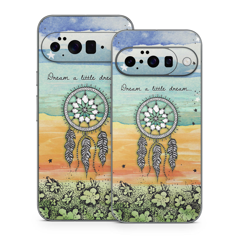 Google Pixel 10 Series Skin design of Text, Sky, Font, Illustration, Plant, Art, Wildflower, sunflower, Graphics, with blue, green, yellow, orange, black colors