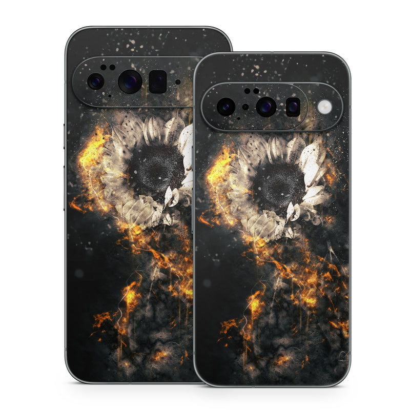 Google Pixel 10 Series Skin design of Nature, Outer space, Sky, Atmosphere, Astronomical object, Space, Darkness, Astronomy, Universe, Nebula, with black, red, green, gray colors