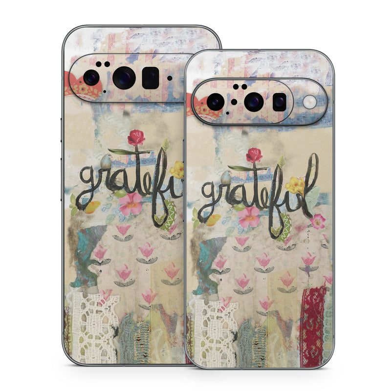 Google Pixel 10 Series Skin design of Pink, Art, Modern art, Font, Textile, Illustration, Plant, Pattern, Flower, Still life, with red, blue, black, green, pink, yellow, brown colors