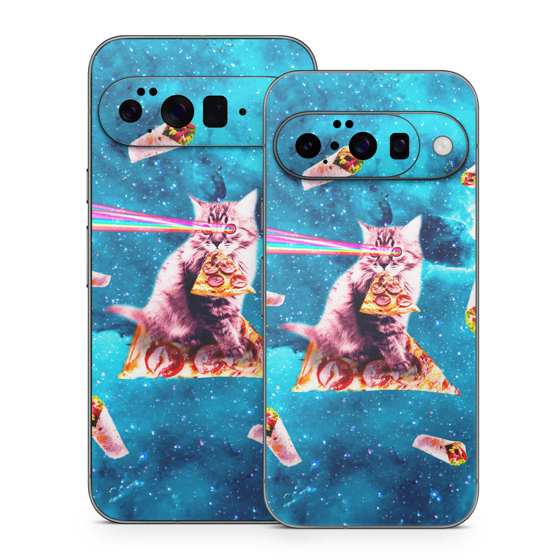 Google Pixel 10 Series Skin design of Illustration, Organism, Graphic design, Art, Space, Fictional character, Extreme sport, Graphics, with blue, white, gray, yellow, red, orange colors