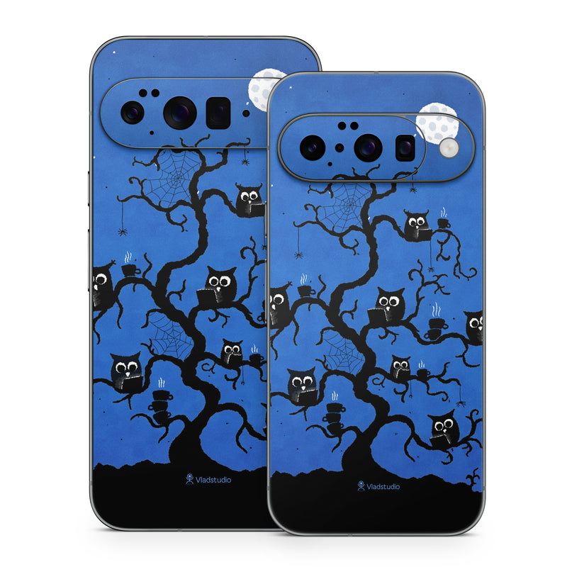 Google Pixel 10 Series Skin design of Illustration, Organism, Pattern, with blue, black colors