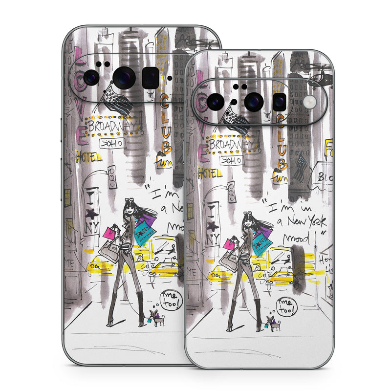 Google Pixel 10 Series Skin design of Drawing, Sketch, Fictional character, Graphic design, Illustration, Art, with gray, white, black, red, green colors