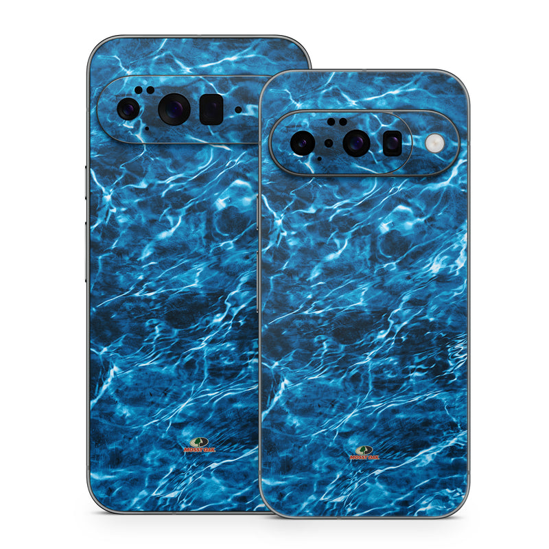 Google Pixel 10 Series Skin design of Blue, Water, Aqua, Turquoise, Azure, Electric blue, Sky, Pattern, Sea, Ocean, with blue, black colors