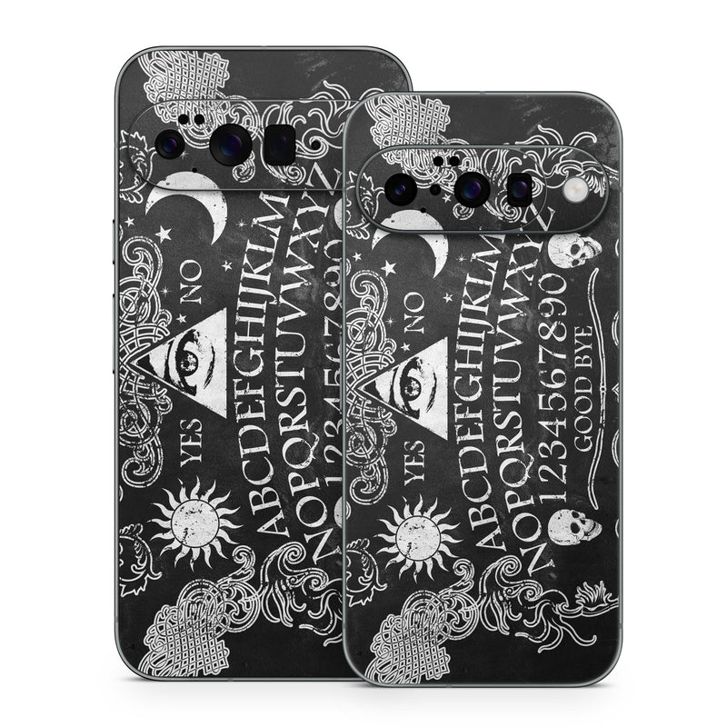 Google Pixel 10 Series Skin design of Text, Font, Pattern, Design, Illustration, Headpiece, Tiara, Black-and-white, Calligraphy, Hair accessory, with black, white, gray colors