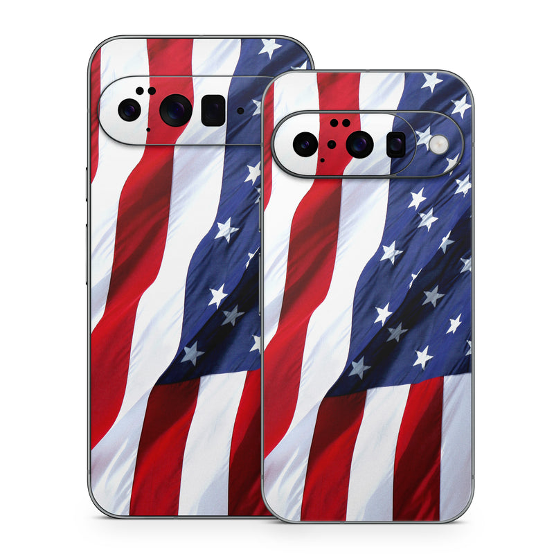 Google Pixel 10 Series Skin design of Flag, Flag of the united states, Flag Day (USA), Veterans day, Memorial day, Holiday, Independence day, Event, with red, blue, white colors