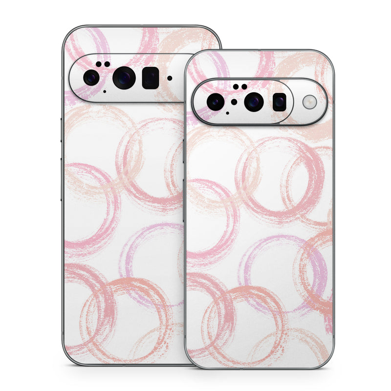 Google Pixel 10 Series Skin design of Purple, Textile, Pink, Motif, Violet, Material property, Magenta, Art, Circle, Font, with pink, white colors