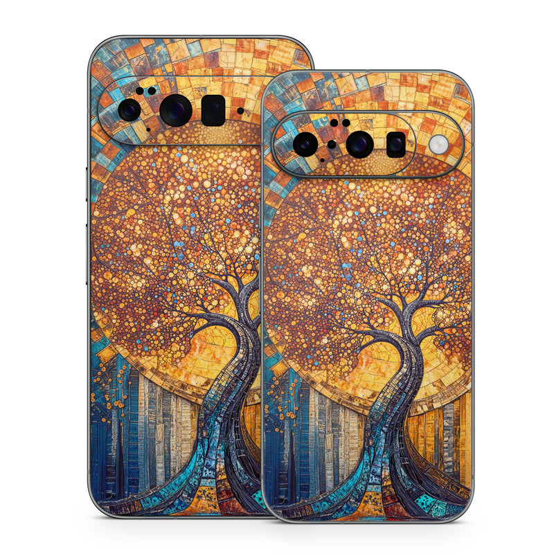 Google Pixel 10 Series Skin design of Art, Visual arts, Modern art, Creative arts, Paint, Graphics, Art Paint, Acrylic paint, with yellow, orange, blue, green, black, gray, blue colors