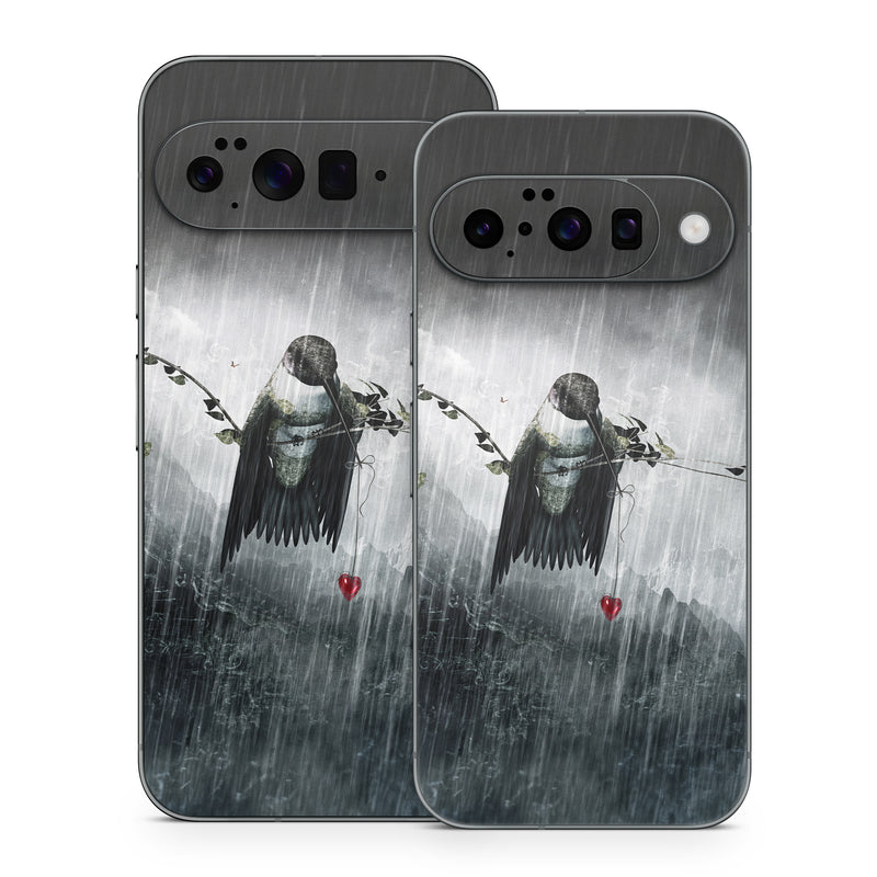Google Pixel 10 Series Skin design of Water, Cg artwork, Graphic design, Fictional character, Darkness, Illustration, with black, gray, white, red colors