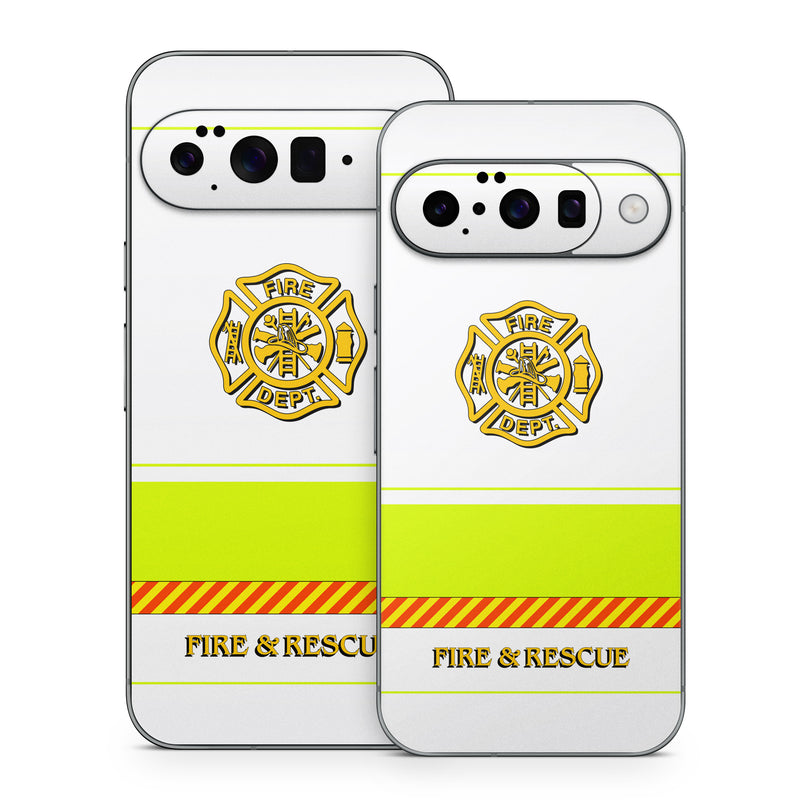 Google Pixel 10 Series Skin design of Yellow, Line, Font, Military rank, with white, green, red, yellow colors