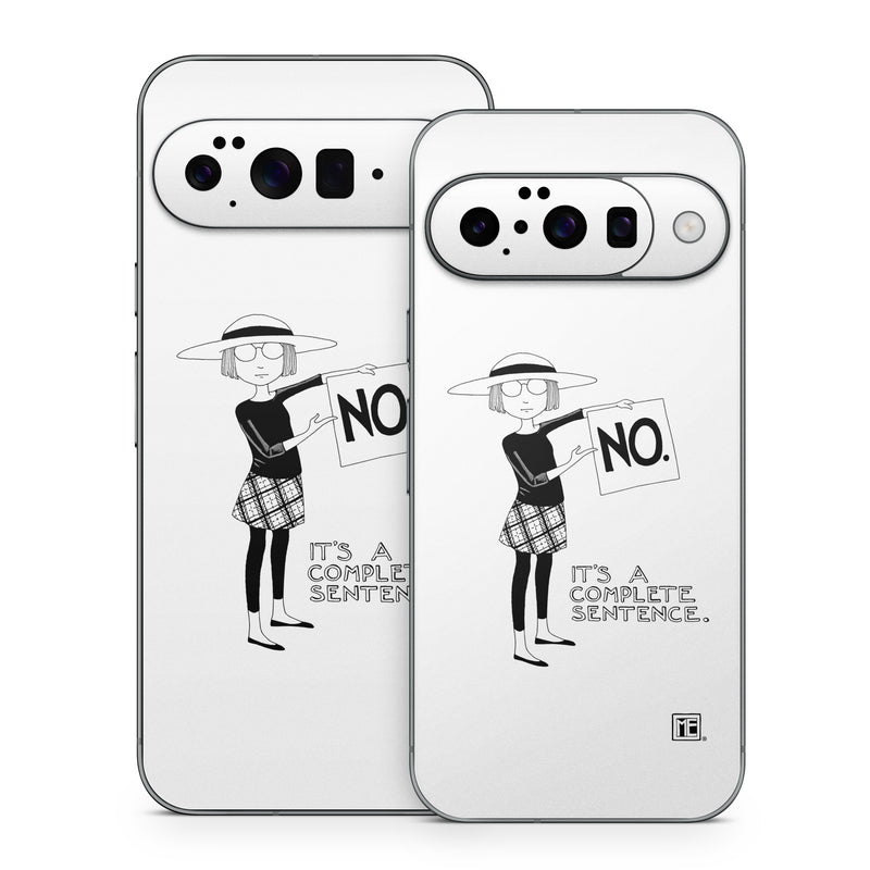 Google Pixel 10 Series Skin design of Cartoon, Illustration, Design, Font, Black-and-white, Pattern, Style, with white, black colors