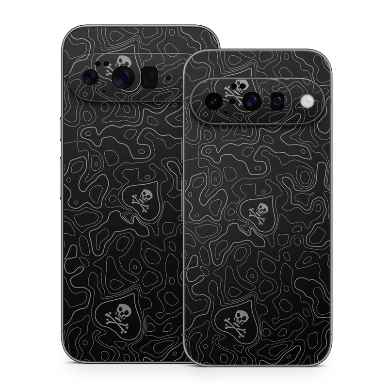 Google Pixel 10 Series Skin design of Art, Pattern, Rectangle, Circle, Visual arts, Font, Monochrome, Electric blue, Event, Wallpaper, with black, gray colors