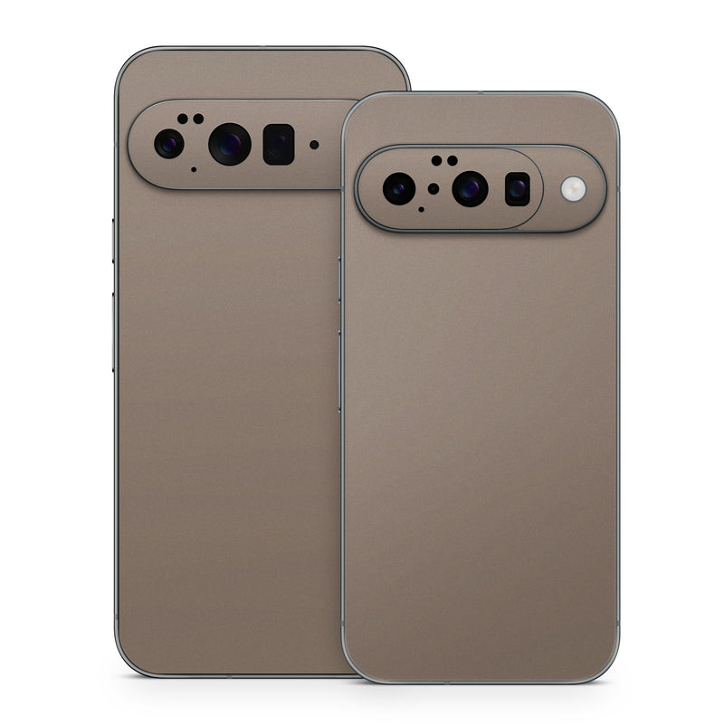 Google Pixel 10 Series Skin design of Brown, Text, Beige, Material property, Font, with brown colors