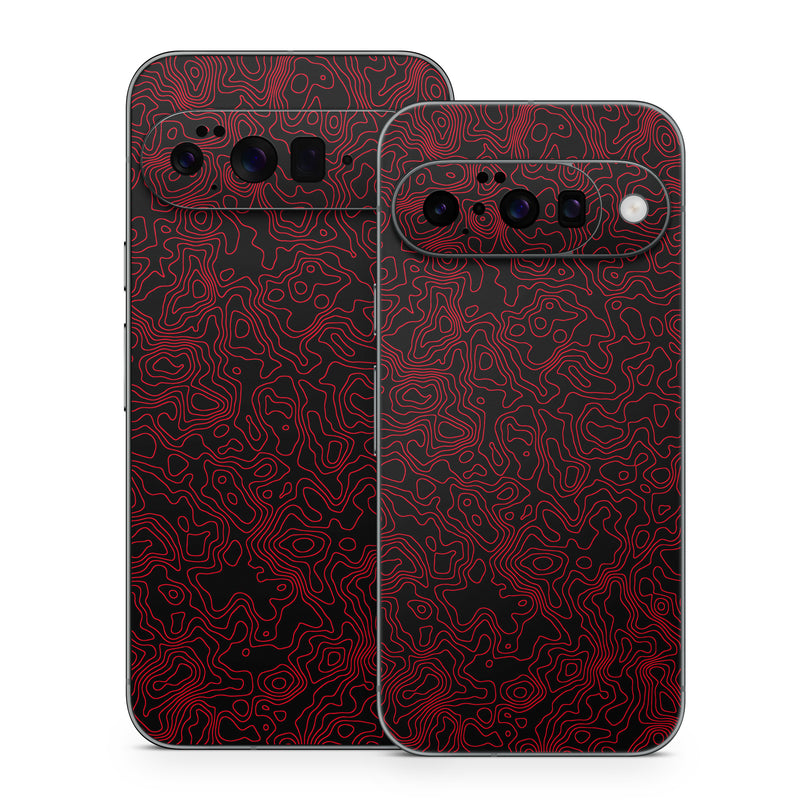 Google Pixel 10 Series Skin design of Pink, Art, Motif, Magenta, Font, Pattern, Symmetry, Rectangle, Circle, Electric blue, with black, red colors