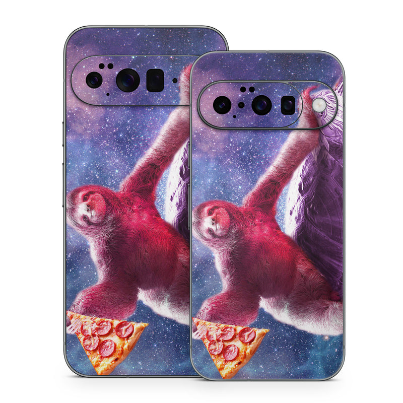 Google Pixel 10 Series Skin design of Illustration, Pink, Turtle, Art, Sea turtle, Space, Painting, Fictional character, Tortoise, with black, white, blue, gray, red, yellow colors