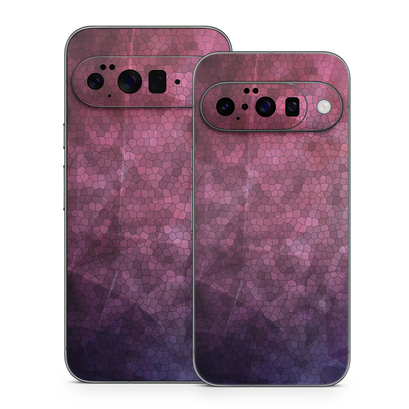 Google Pixel 10 Series Skin design of Purple, Sky, Red, Violet, Pink, Pattern, Design, Triangle, Line, Magenta, with black, red, purple, pink, white colors