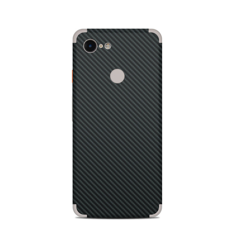 Google Pixel 3 Skin design of Green, Black, Blue, Pattern, Turquoise, Carbon, Textile, Metal, Mesh, Woven fabric, with black colors