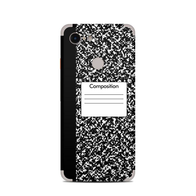 Google Pixel 3 Skin design of Text, Font, Line, Pattern, Black-and-white, Illustration, with black, gray, white colors