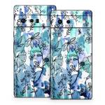 Blue Ink Floral Google Pixel 6 Series Skin