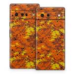 Digital Orange Camo Google Pixel 6 Series Skin