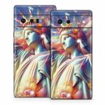 Lady Liberty and Flowers Google Pixel 6 Series Skin