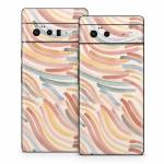 Terracotta Brushstroke Waves Google Pixel 6 Series Skin