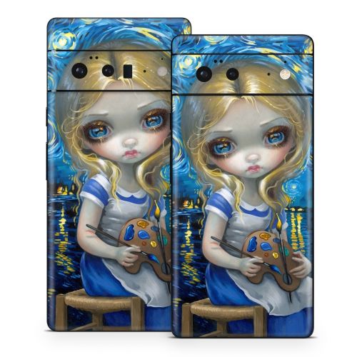 Alice in a Van Gogh Google Pixel 6 Series Skin