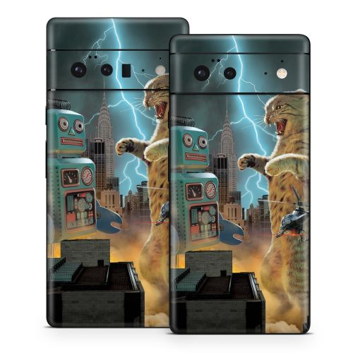 Catzilla Vs Robot Google Pixel 6 Series Skin