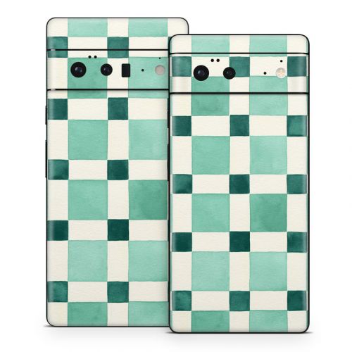 Checker Mosaic Green Google Pixel 6 Series Skin