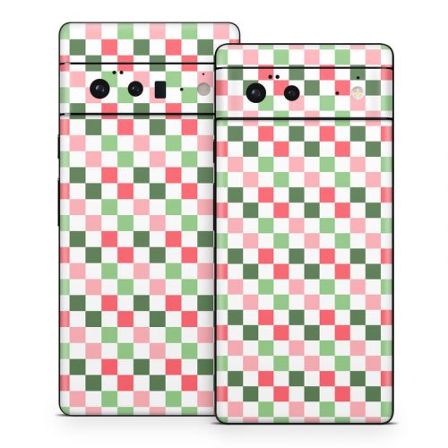 Christmas Checkers Google Pixel 6 Series Skin