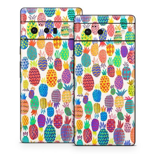 Colorful Pineapples Google Pixel 6 Series Skin