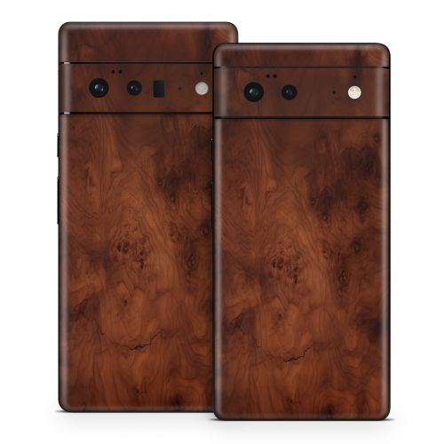 Dark Burlwood Google Pixel 6 Series Skin