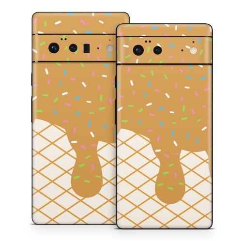 Caramel Ice Cream Drip Google Pixel 6 Series Skin