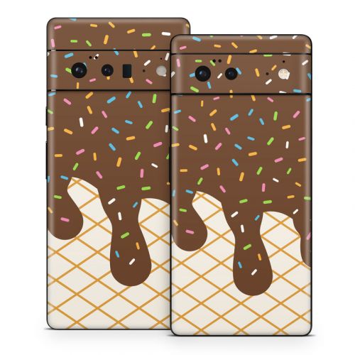 Chocolate Ice Cream Drip Google Pixel 6 Series Skin
