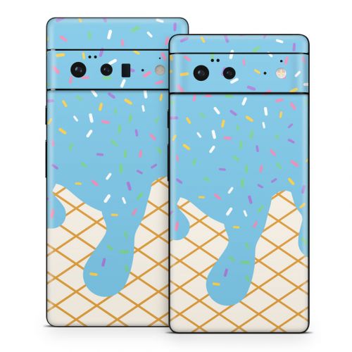 Cotton Candy Ice Cream Drip Google Pixel 6 Series Skin