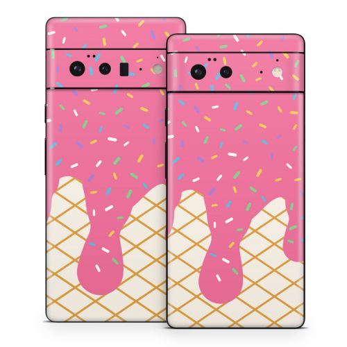 Strawberry Ice Cream Drip Google Pixel 6 Series Skin