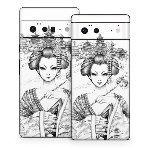 Geisha Sketch Google Pixel 6 Series Skin