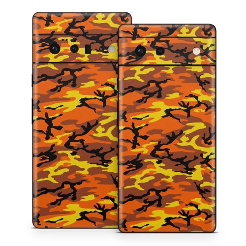 Orange Camo Google Pixel 6 Series Skin