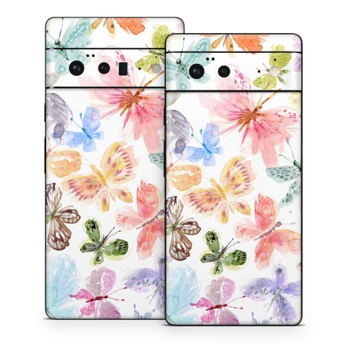 Pastel Butterflies Google Pixel 6 Series Skin