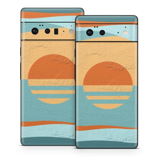 Retro Sunset Google Pixel 6 Series Skin