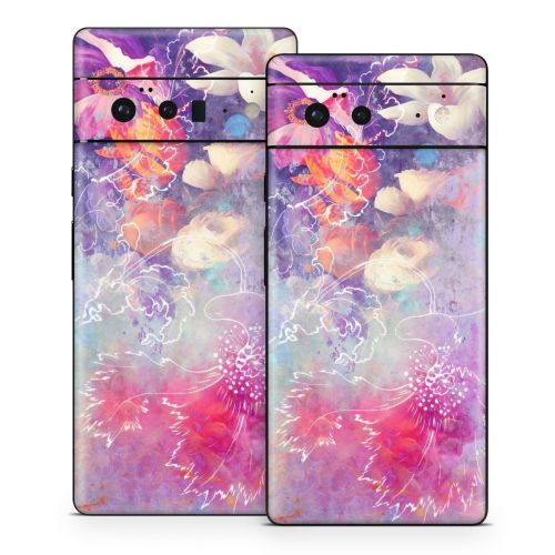 Sketch Flowers Lily Google Pixel 6 Series Skin